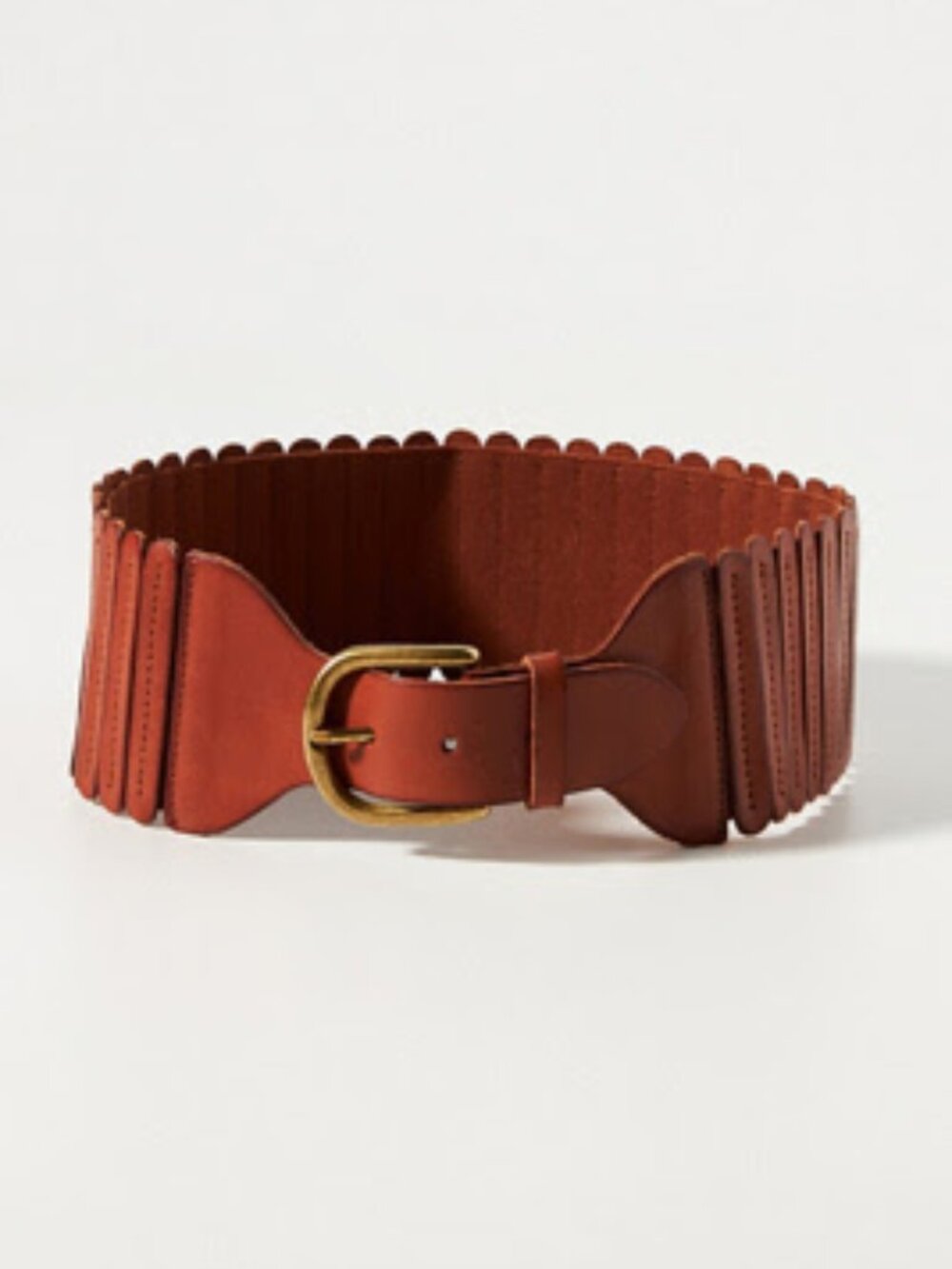 Anthropologie Tabitha Stretch Corset Belt, Honey, Large